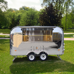 High Quality Aluminum Mobile Kitchen <b>Bar</b> Station Street Pizza and Ice Cream Snack Food Truck Restaurant Trailer Cart - Product Image 1