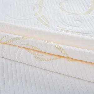 Colchão marrom de microfibra, cama de malha com novo design de aloe vera jacquard 100 poliéster