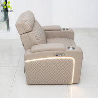 Fauteuil inclinable électrique de luxe personnalisé avec éclairage LED, réglage électrique de l'inclinaison, porte-gobelets, adapté aux spas et similaires