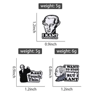 Spilla smaltata del famoso filosofo <span class=keywords><strong>Kant</strong></span>, con tema <span class=keywords><strong>Filosofia</strong></span> Classica e la citazione 'I <span class=keywords><strong>Kant</strong></span> Understand', distintivo da risvolto per decorazione di abbigliamento, gioiello regalo per fan - Product Image 2