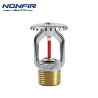 Tête de sprinkler FM approuvée K5.6 en laiton, type suspendu, vertical ou mural, pour système de protection incendie des bâtiments