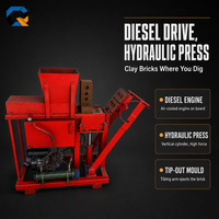 Machine hydraulique de fabrication de briques d'argile, machine à fabriquer des blocs de terre emboîtables, mouleuse de briques de terre 2.2KW