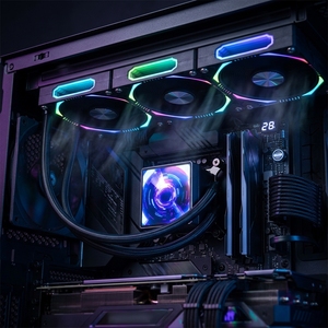 Enfriador Compacto AIO de Aluminio con Iluminación RGB de 3 Pines de Alta Compatibilidad para Cajas de Ordenador SFF, la Iluminación RGB Mejora el Rendimiento - Product Image 1