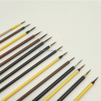 Délicat Nail Art Liner Brosse Poignée En Métal Belette Fibre Cheveux Base En Bois Forme Ovale Manche En Bambou pour Fine Liner Nail Painting
