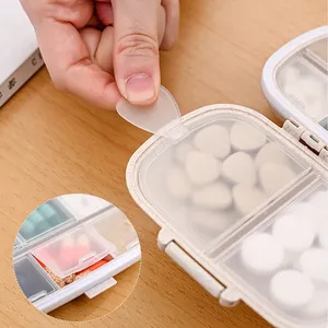Mini Portable Pills Organizer Case 8 Grids PillBox <b>Tablet</b> Storage <b>Container</b> Weekly Medicine Pill's Box Pill Case Dispense - Product Image 4