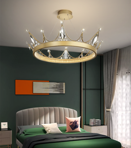 Роскошная Золотая люстра Simig в форме короны, круглая шляпа, светодиодный светильник для вестибюля отеля, виллы, декор <span class=keywords><strong>k9</strong></span>, Хрустальный подвесной светильник - Product Image 4