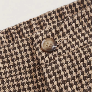 <span class=keywords><strong>Pantaloni</strong></span> autunno 2025 <span class=keywords><strong>donna</strong></span> a scacchi retrò a vita alta a gamba dritta antirughe scuri distesi <span class=keywords><strong>pantaloni</strong></span> <span class=keywords><strong>larghi</strong></span> piccoli - Product Image 3