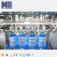 Usine d'eau minérale entièrement automatique 3 en 1/ligne de production d'eau potable en bouteille complète/machine d'embouteillage de remplissage de 5 gallons