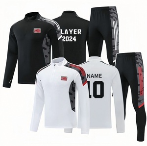 Zip Short White <span class=keywords><strong>Half</strong></span> <span class=keywords><strong>Two</strong></span> Piece Set Fondo Mens Tree Digital Impreso Poliéster Quarter Chándal - Product Image 1