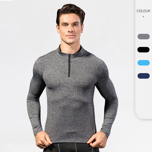 Chemises de sport pour l'automne et l'hiver, idéales pour la course à pied et l'entraînement. Manches longues, <span class=keywords><strong>col</strong></span> montant, séchage rapide - Product Image 1
