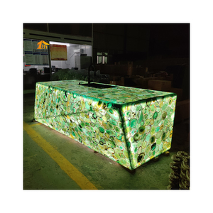 Tùy chỉnh Backlit mờ thanh Countertop màu xanh lá cây Mã Não Onyx bán quý đá nhà bếp đảo truy cập - Product Image 2
