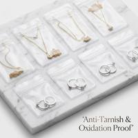 Sacs à fermeture éclair en PVC transparent personnalisés les plus vendus, anti-ternissement, pour bagues, boucles d'oreilles, petits bijoux, emballage