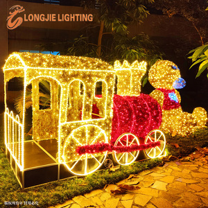 Tren de Año Nuevo de decoración comercial, luces de Navidad 3D grandes de 3M - Product Image 3