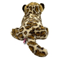 CE Personnalisé OEM/ODM Adorable peluche léopard Animal en peluche doux avec une pose assise réaliste pour la Saint-Valentin