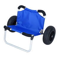 Capacité lourde en aluminium 1 personne Heavy Duty Beach Kayak Trolley Pedal Drive Fishing Sit-On-Top Kayak Trailer