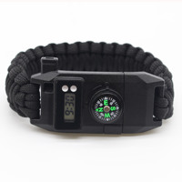 Bracelet de survie en paracorde 7 en 1, multifonctionnel, tactique, d'urgence, pour le camping, la randonnée, la survie, EDC, bracelet de secours, sangle de poignet