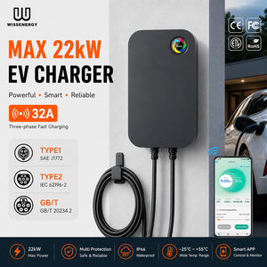 Borne de Recharge Publique Extérieure pour Véhicules Électriques OEM ODM 22kW Triphasée 32A avec Prise de Charge IEC 62196-2 et Application Mobile (Wallbox) - Product Image 5