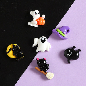 Piccole Figure in Plastica <span class=keywords><strong>e</strong></span> Resina per Halloween, Accessori Fai-da-Te per Gioielli, Bicchieri, Magneti per Frigorifero, Charm per Telefono - Product Image 3
