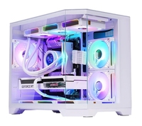 Casing Pc Gaming penuh Casing Gaming putih kabinet Pc ATX Casing komputer Tower Casing kabinet Gamer Pc Atx dengan layar LCD