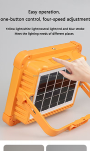 Hot 60W 100W 200W có thể sạc lại từ USB phí chiếu sáng khẩn cấp ngoài trời cắm trại ánh sáng IP66 không thấm nước LED năng lượng mặt trời đèn pha - Product Image 5
