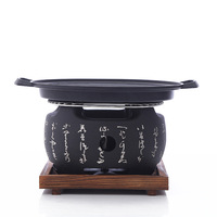 Gril de table japonais Teppanyaki Grill de charbon de bois enduit de poudre Grill de table de style japonais