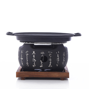 Japon masa üstü Teppanyaki ızgara toz kaplı kömür BARBEKÜ ızgara japonya tarzı masa üstü ızgara - Product Image 2