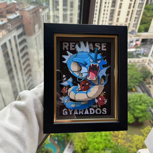 Novedad al por mayor: Marco de fotos 3D tallado multicapa de <span class=keywords><strong>papel</strong></span> con diseño de anime, pintura decorativa para el hogar, adorno de Pokémon, <span class=keywords><strong>manualidades</strong></span> de <span class=keywords><strong>papel</strong></span>. - Product Image 5
