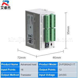 Nouveau contrôleur programmable PLC DVP28SA211R d'origine, DVP28SA211T 24VDC, 16 entrées, 12 sorties, CPU hôte pour l'automatisation industrielle - Product Image 3