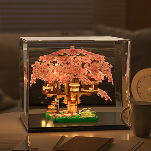 Set da costruzione Anime Unisex regalo per ragazze personalizzato in plastica blocchi di fiori di ciliegio modello di costruzione giocattoli fatti da te - Product Image 5