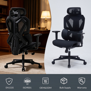 <span class=keywords><strong>Chaise</strong></span> <span class=keywords><strong>de</strong></span> <span class=keywords><strong>bureau</strong></span> pivotante ergonomique moderne en maille noire respirante avec accoudoirs 3D réglables et mécanisme <span class=keywords><strong>de</strong></span> réclinaison multifonctionnel pour usage hôtelier - Product Image 1