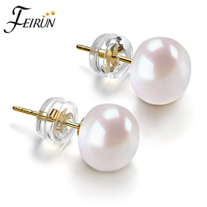 <span class=keywords><strong>Orecchini</strong></span> <span class=keywords><strong>in</strong></span> <span class=keywords><strong>Oro</strong></span> Giallo Puro 18K con Perla d'Acqua Dolce Naturale Autentica da 8-9mm di Grado 3A - Product Image 1