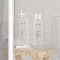 Luxe 100ml 150ml 200ml 250ml 500ml Bouteille cosmétique de lotion en plastique à épaule plate transparente Logo personnalisé