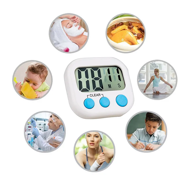 Hot Sale Kitchen Digital Timers Magnetic Second Countdown And Countup For Cooking Baking Exercise
