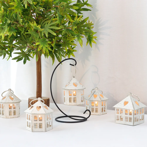 <strong>Vintage</strong> <strong>Mini</strong> Lanterns Candle Holder Multiple Shapes Hanging Candle Lantern for Indoor or Outdoor Decor - Product Image 4