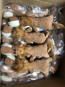 OEM lüks tilki fil aslan hayvan şeklinde büyük Squeakers köpek oyuncak peluş oyuncak köpek - Product Image 4