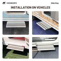 Marchepied manuel pour camping-car MOBORV, en alliage d'aluminium robuste, imperméable, durable, antidérapant, 12V/24V, pour caravane, camping-car, extérieur
