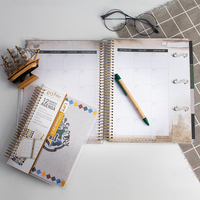 Cahier de notes spirale personnalisé, agenda hebdomadaire avec poche, pour Journal personnel, vente en gros, 2020 — 2021