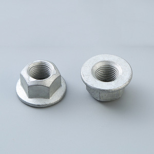 Tuercas hexagonales Jin Rui con brida, tamaño personalizable, antiaflojamiento, grado A para la industria de la construcción, acero al carbono - Product Image 1