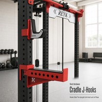 REYK Station d'entraînement robuste pour le dos et les bras, avec double poulie et machine à câble croisé, réglable pour la musculation