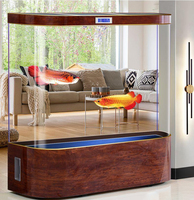 Décoration d'intérieur LED acrylique ovale colonne ronde aquarium aquarium
