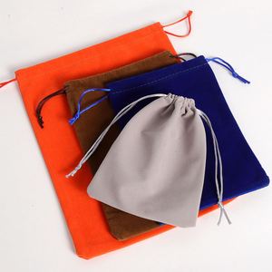 Custom Velvet Drawstring Pouch Reusable Velvet Drawstring Bag Jewelry Storage Bag Small Cloth Bag - Product Image 3