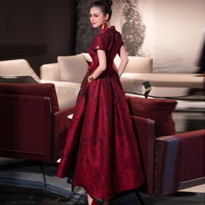 Abbigliamento donna <span class=keywords><strong>Boutique</strong></span> all'ingrosso per l'estate nuovo abito da banchetto elegante con orlo lungo Jacquard temperamento taglie forti vestito 4XL - Product Image 2