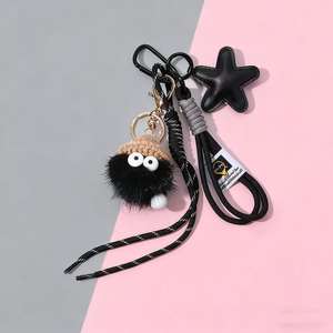<span class=keywords><strong>Kawaii</strong></span> Anime elfe en peluche porte-clés doux porte-clés sac à dos pendentif à breloque à la mode voiture pompon accessoires pour femmes - Product Image 5