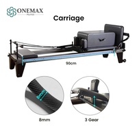 Reformer de Pilates ONEMAX en aluminium de qualité aéronautique, entièrement réglable, à faible bruit, mouvements fluides, multifonctionnel, durable, pour studio