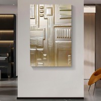 Peinture murale décorative en promotion : Peinture abstraite moderne simple, sculpture sur bois abstraite, tableaux à suspendre