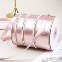 Ruban en satin métallique de 1 pouce, écologique, pour l'emballage de fleurs de mariage, la décoration de fête