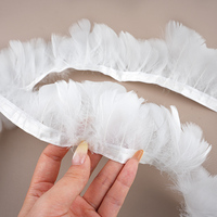 Frange de plumes à bascule de 1 m, pour la décoration de robes de scène, accessoires d'artisanat et décorations de carnaval