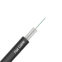 Câble à fibres optiques plat GYFXTBY pour extérieur, fourni par l'usine, avec gaine PE/AT, câble à fibres optiques monomode pour extérieur FTTH