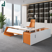 Bureau de direction laqué moderne et créatif, table de bureau pour PDG, mobilier de bureau pour la salle du directeur et le bureau de l'entreprise