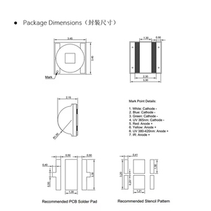 3 Wát 3535 SMD 1000nm 1050nm 1250nm 1350nm hồng ngoại IR LED công suất cao <span class=keywords><strong>Diode</strong></span> - Product Image 6